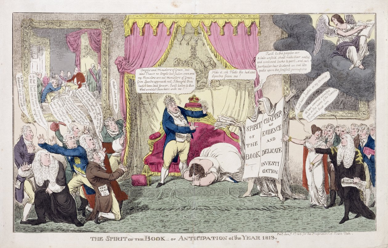 Duch Księgi, czyli Antycypacja Roku 1813 autorstwa George Cruikshank
