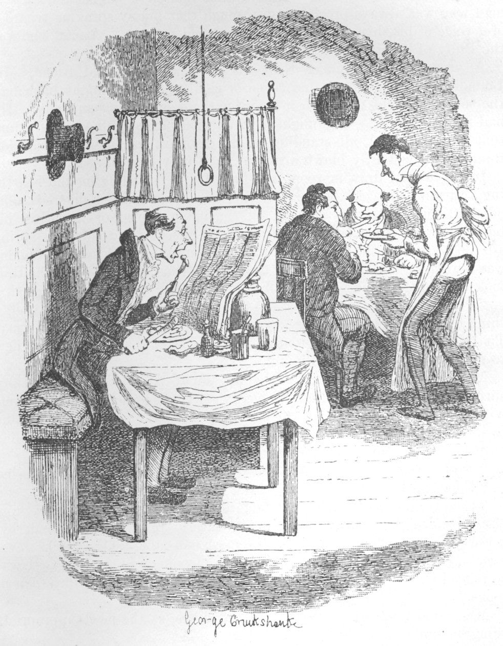 Wysoki, chudy, blady człowiek, ok. 1900 autorstwa George Cruikshank