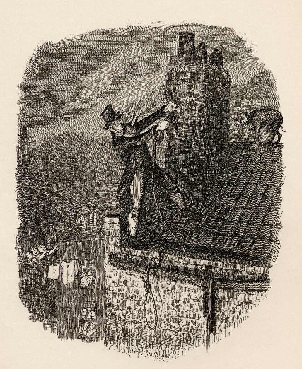 Ostatnia szansa, z „Przygód Olivera Twista” Charlesa Dickensa (1812-70) 1838, wyd. Chapman und Hall, 1901 (rycina) autorstwa George Cruikshank
