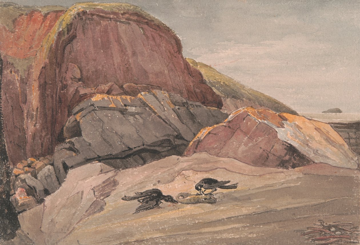 W pobliżu Weston-Super-Mare ze Steep Holme Island autorstwa George Cumberland