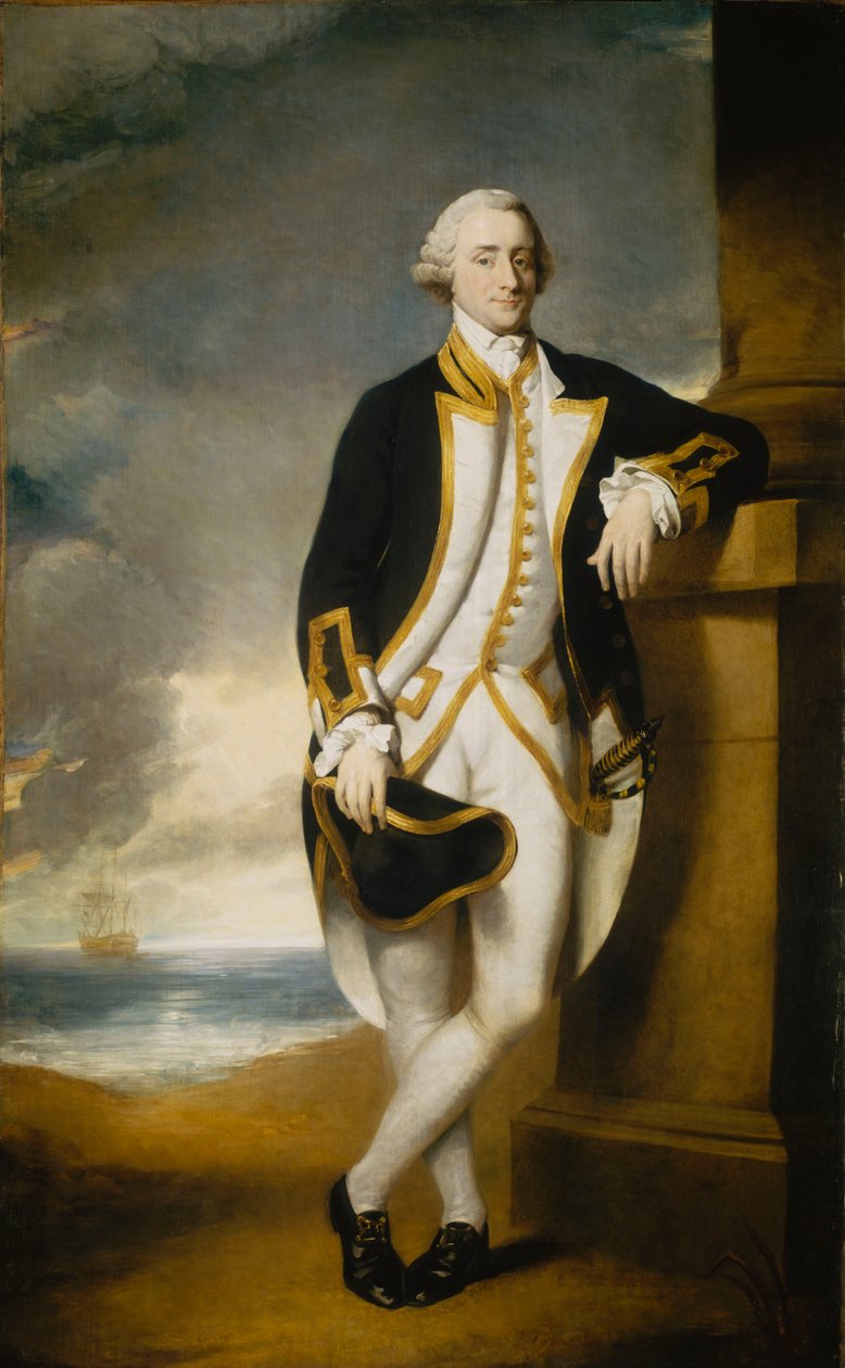 Kapitan Hugh Palliser (1723-1796), ok. 1775 (olej na płótnie) autorstwa George Dance