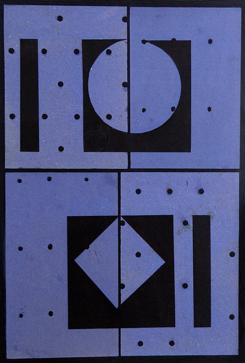 Kolaż, Blue Mercato, 2004 (karta i papier) autorstwa George Dannatt