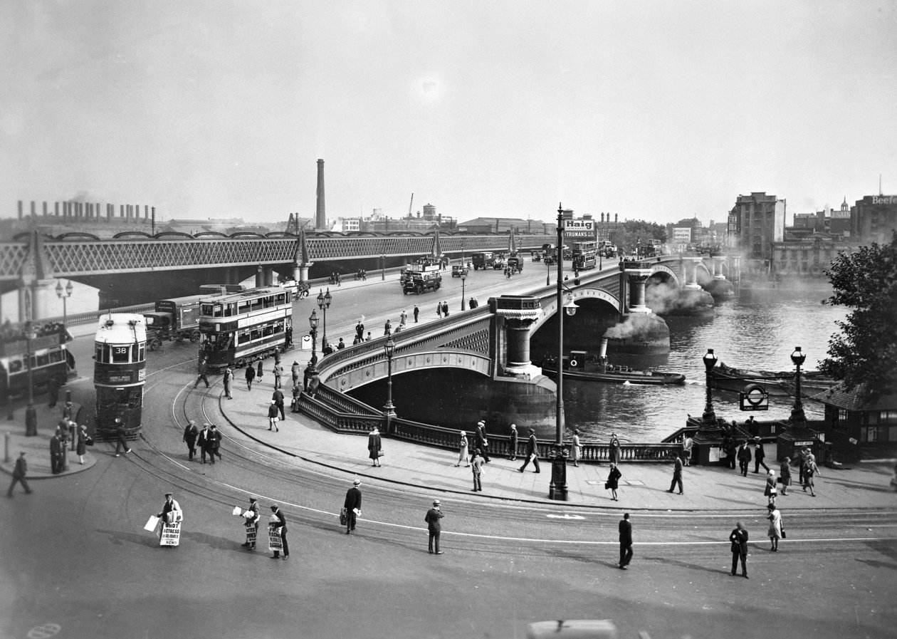 Blackfriars Bridge i elektrownia Bankside, Londyn autorstwa George Davison Reid
