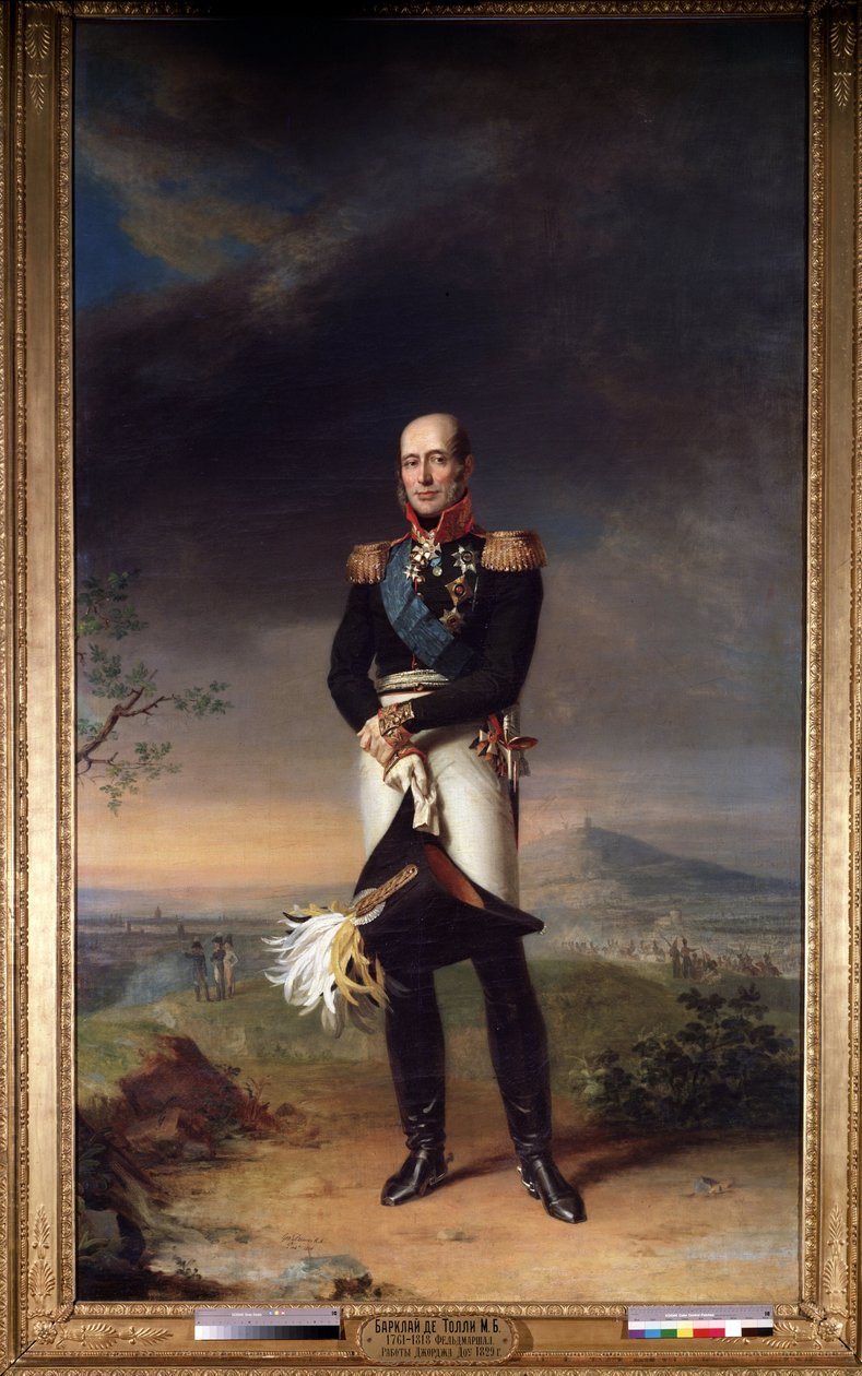 ""Portret marszałka Michaiła (Michela) Bogdanowicza Barclay de Tolly (Barclay-de-Tolly) (1761-1818) (Portret feldmarszałka hrabiego Michaiła (Michela) Bogdanowicza (1761-1818) Obraz George Dawe (1781-1829) 1829 Wymiary 361x258 cm Muzeum l autorstwa George Dawe