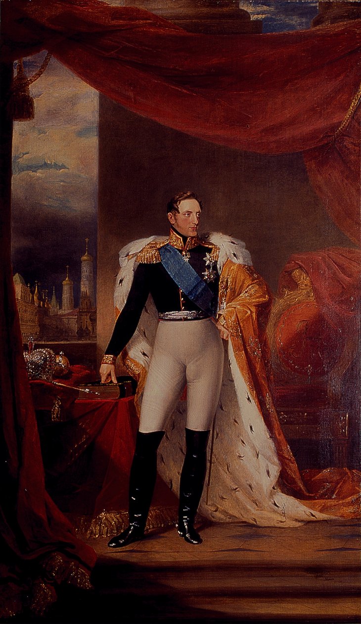 Portret cara Mikołaja I Rosji autorstwa George Dawe