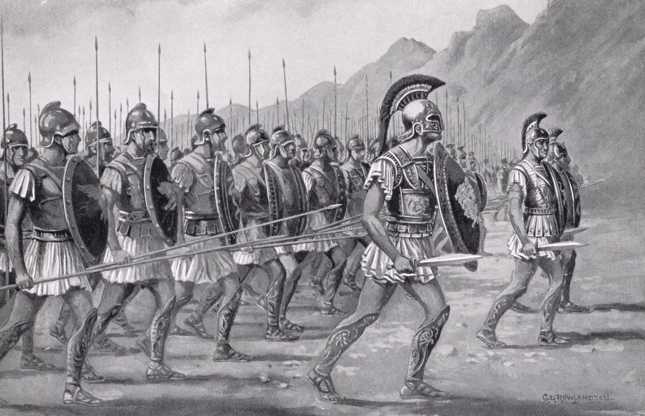 Falanga macedońska, ilustracja z "Hutchinson