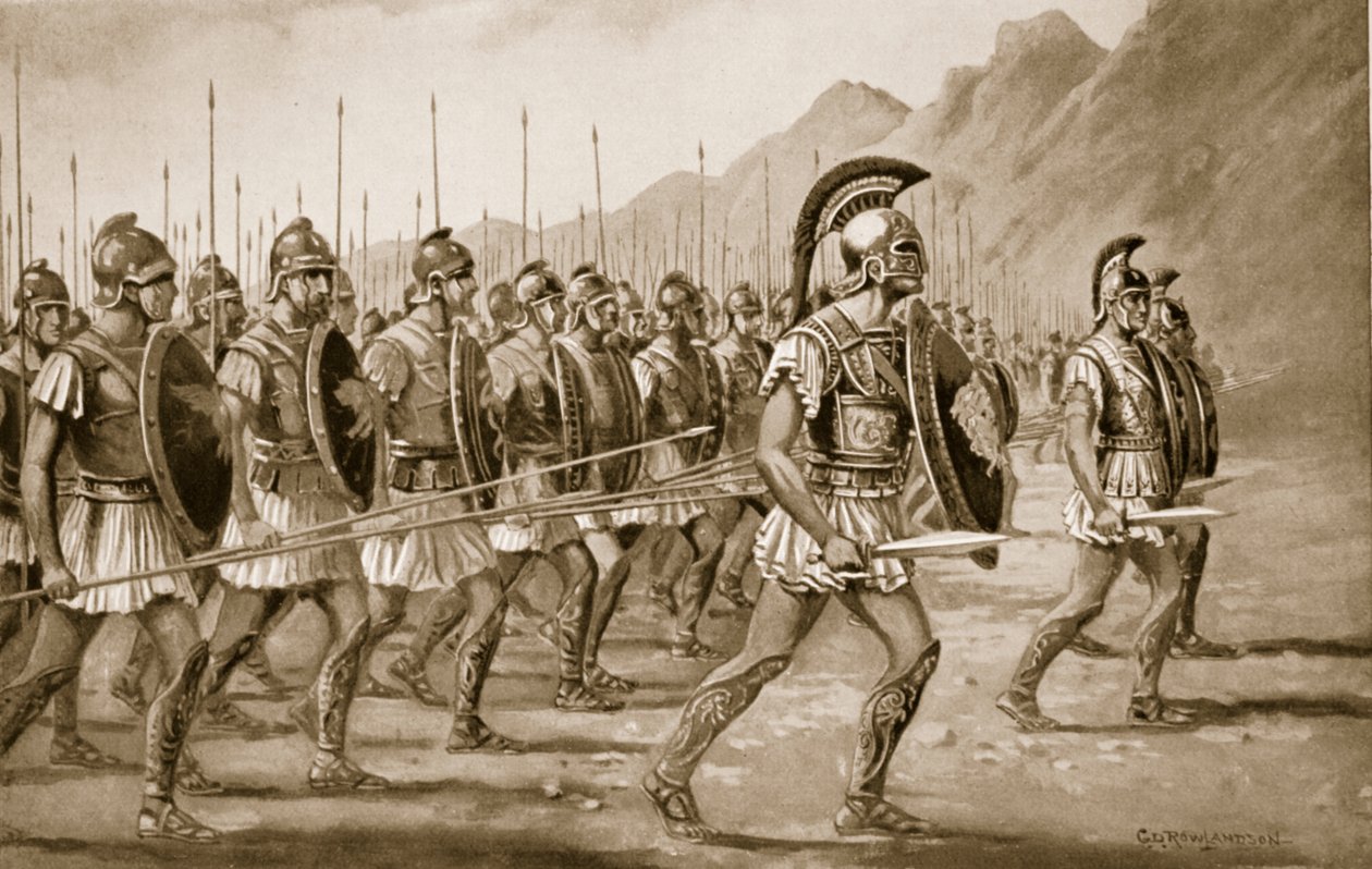 Falanga macedońska, ilustracja z "Hutchinson