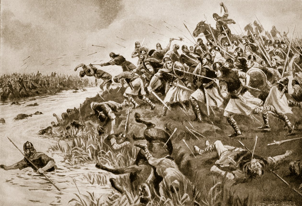 Bitwa pod Ellandun, 825 r. n.e., ilustracja z "Hutchinson