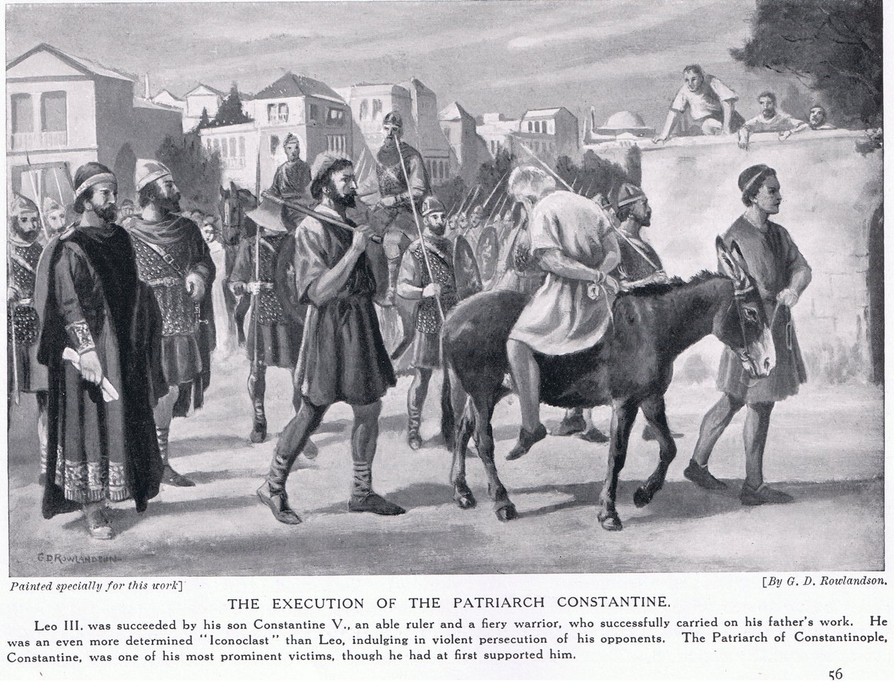 Egzekucja patriarchy Konstantyna autorstwa George Derville Rowlandson
