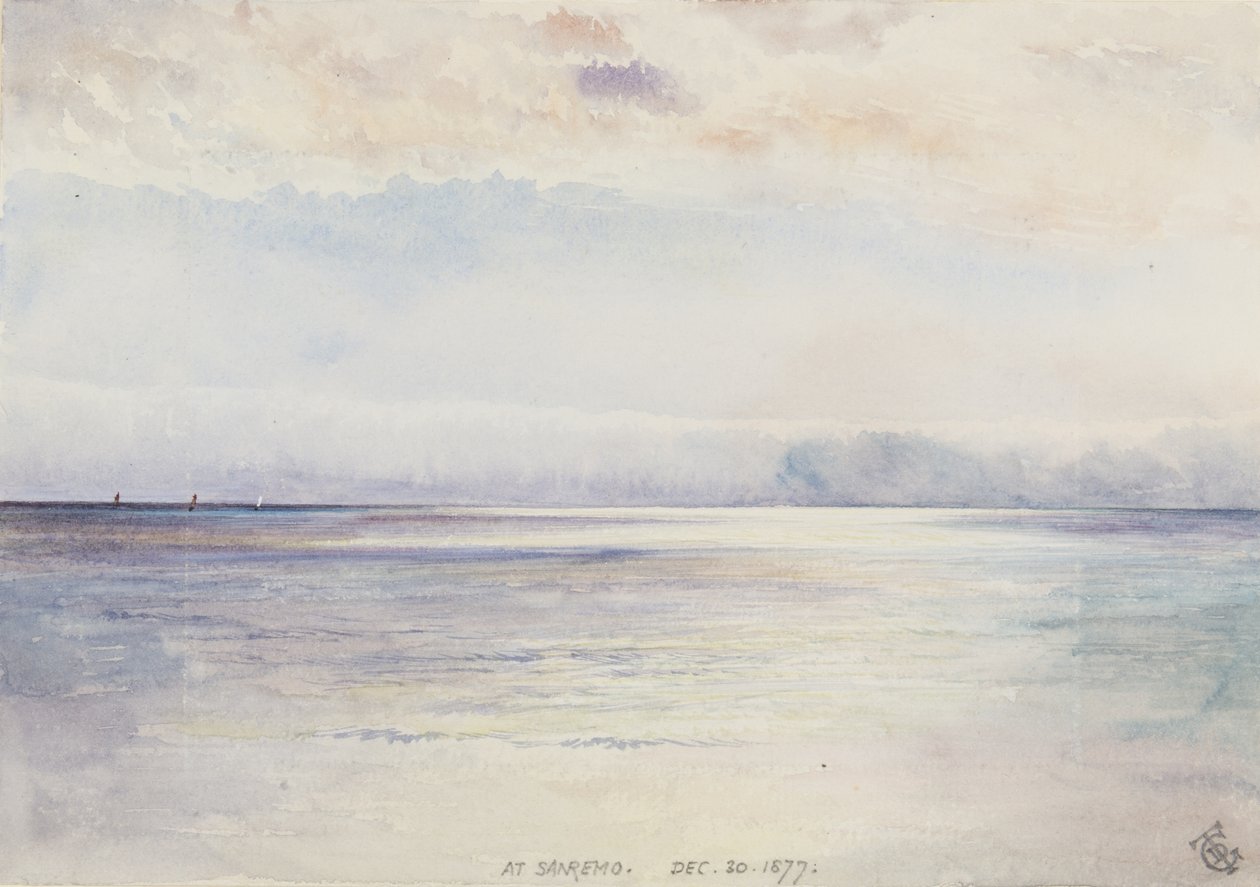 W San Remo, 30 grudnia 1877 (wc na papierze) autorstwa George Douglas Tinling