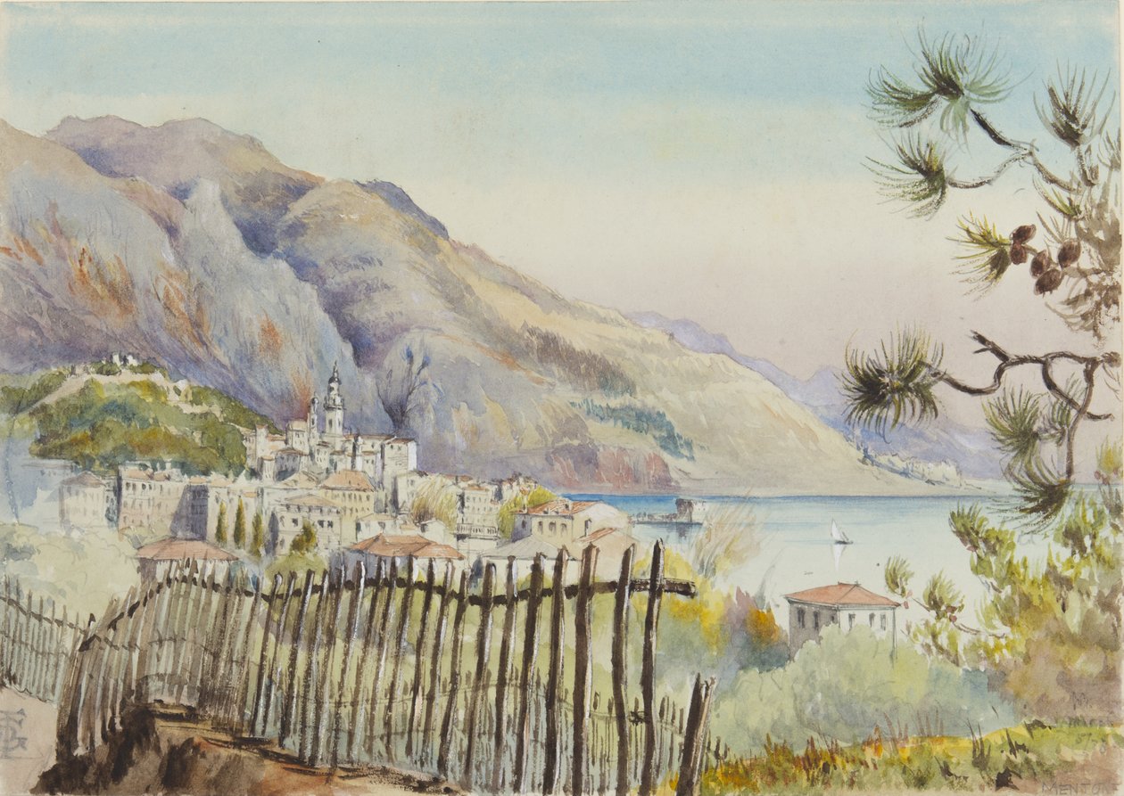Mentone, patrząc na Wschód, 5 marca 1878 r. autorstwa George Douglas Tinling