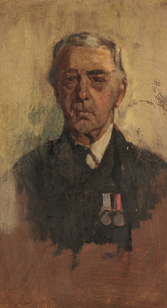 Portret B. Baxtera, 90. i 41., ok. 1920 (olej na desce) autorstwa George Edmund Butler
