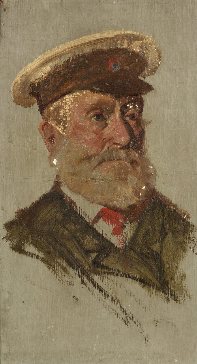 Portret C. Dent, 39., c.1920 (olej na desce) autorstwa George Edmund Butler
