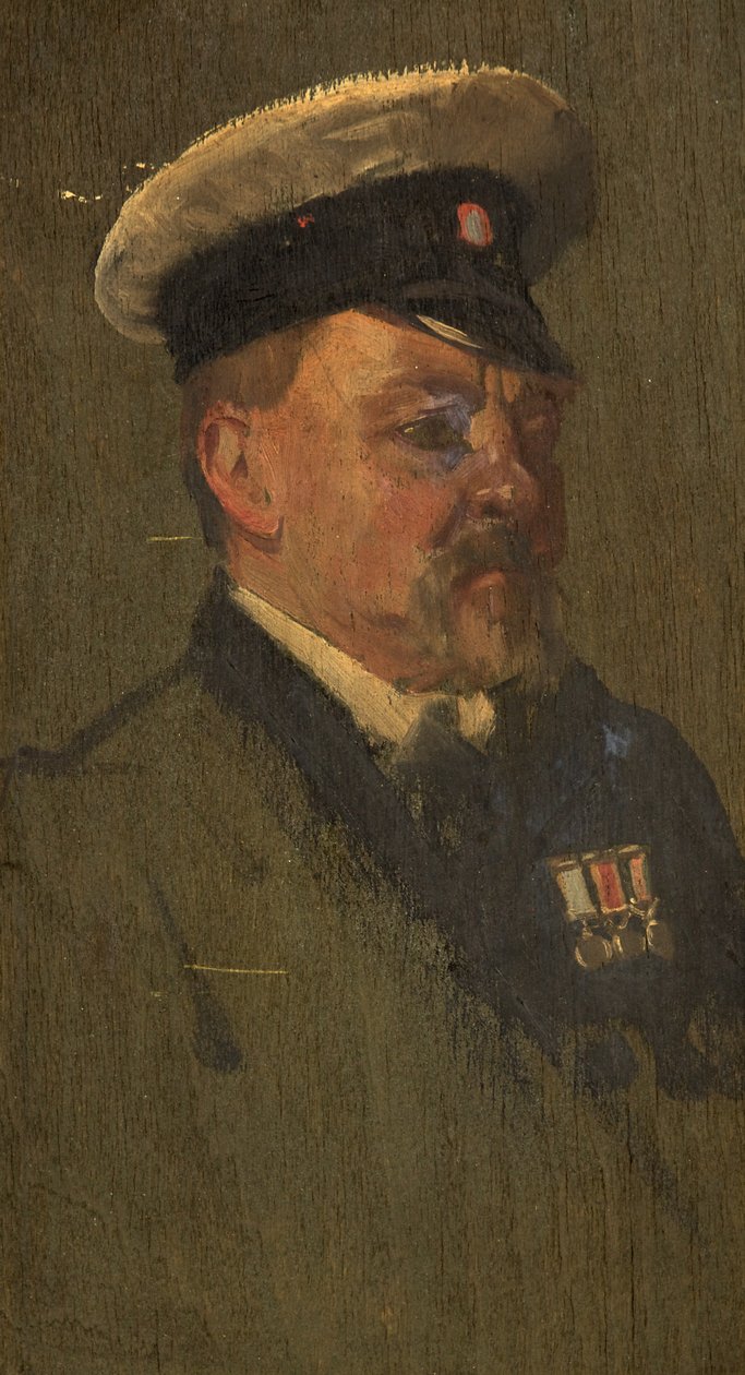 Portret H. Longa, R.N., c. 1920 (olej na desce) autorstwa George Edmund Butler