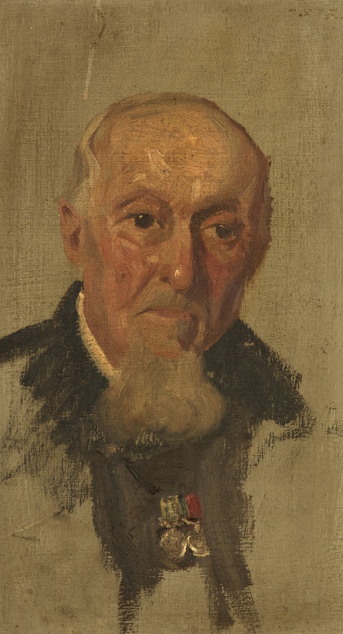 Portret J. Ashtona, 4th Ft, c. 1920 (olej na desce) autorstwa George Edmund Butler