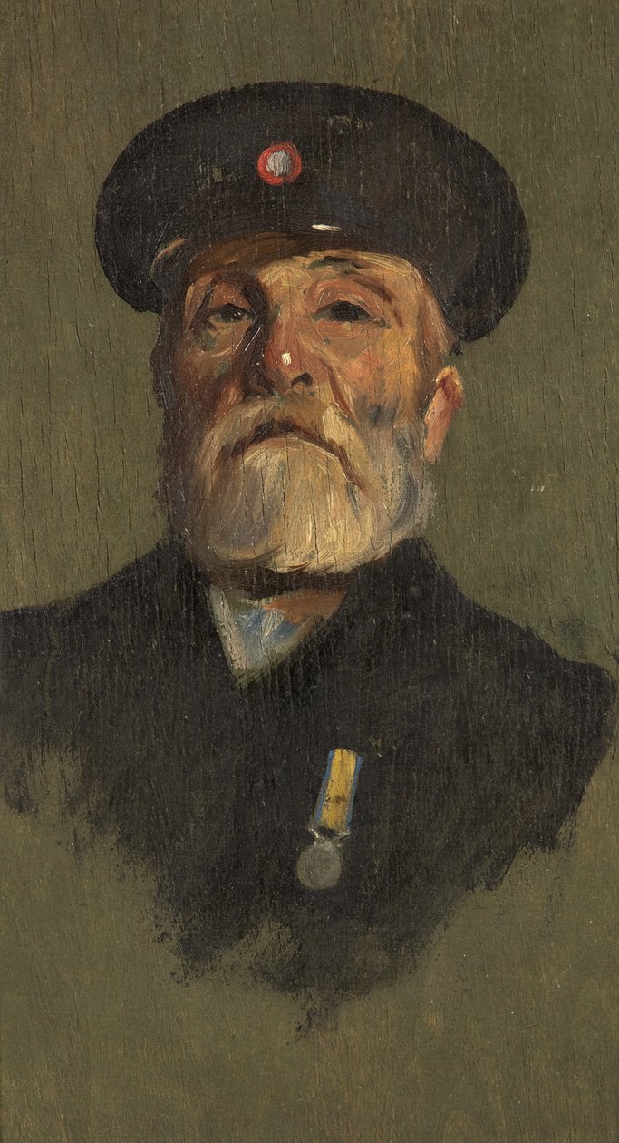 Portret J. Lasbury, R.M.L.I., ok. 1920 (olej na desce) autorstwa George Edmund Butler