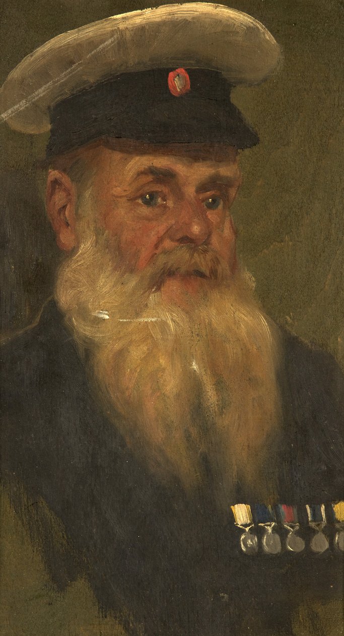 Portret J. Wilsona, R.M.A., ok.1920 (olej na desce) autorstwa George Edmund Butler
