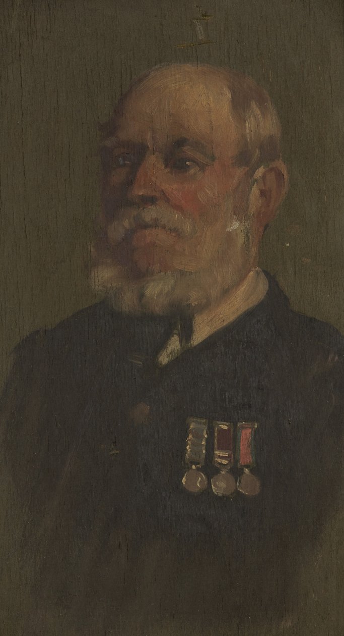 Portret T. Greena, R.A. 1920 (olej na desce) autorstwa George Edmund Butler