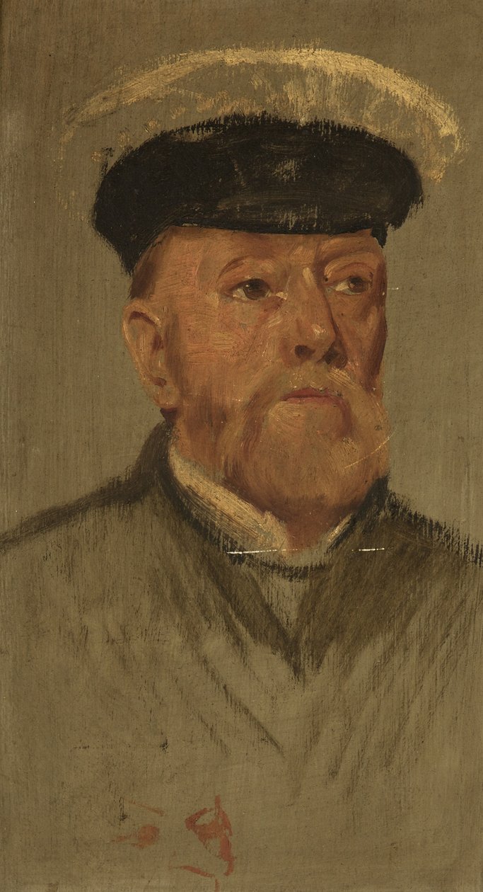 Portret W. Shearna, 97 i V, c. 1920 (olej na desce) autorstwa George Edmund Butler