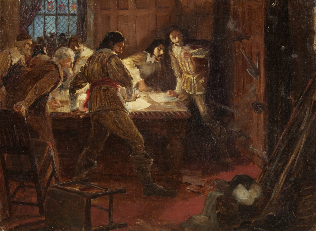 Yeamans i Bowcher byli zaskoczeni planami dostarczenia zamku Bristol do króla autorstwa George Edmund Butler