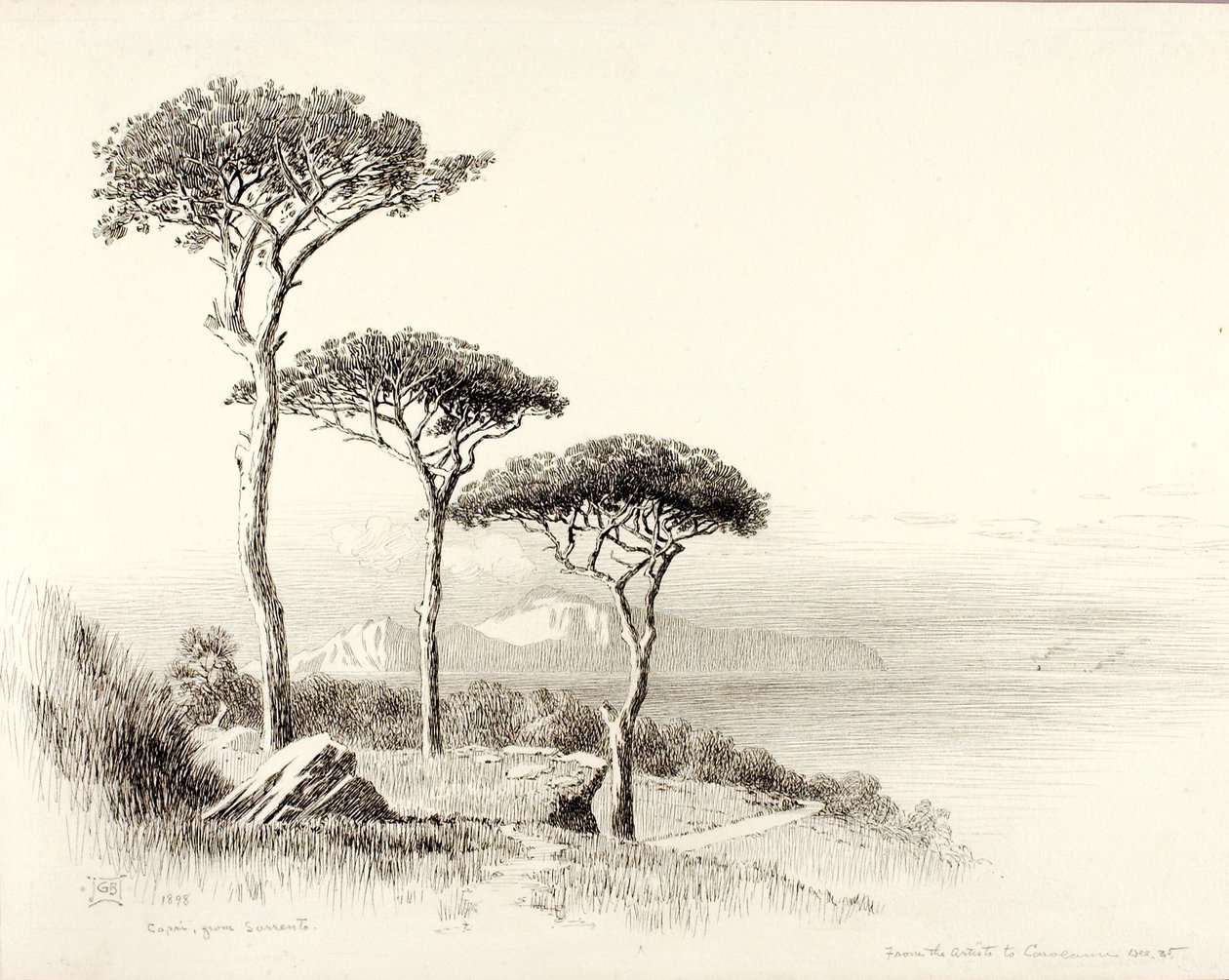 Capri z Sorrento autorstwa George Elbert Burr