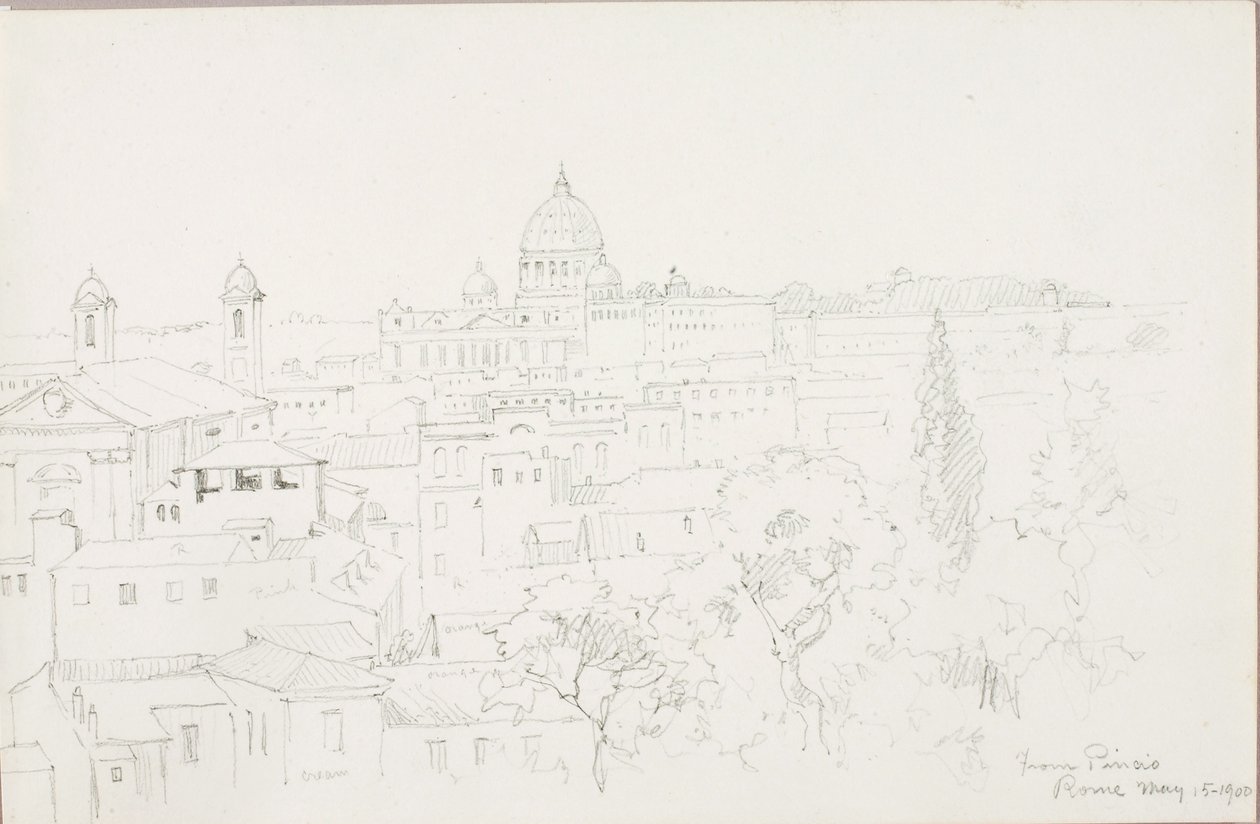 Z Pincio, Rzym autorstwa George Elbert Burr