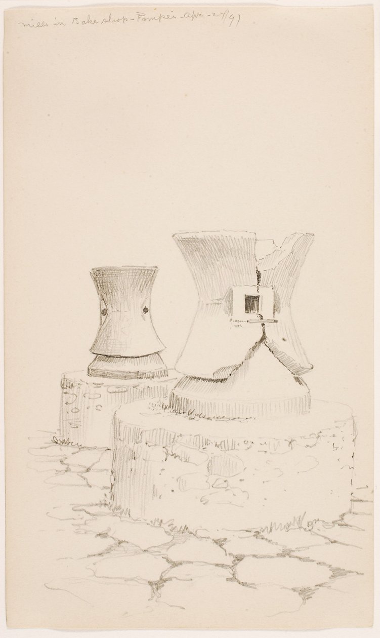 Młyny w piekarni - Pompei autorstwa George Elbert Burr