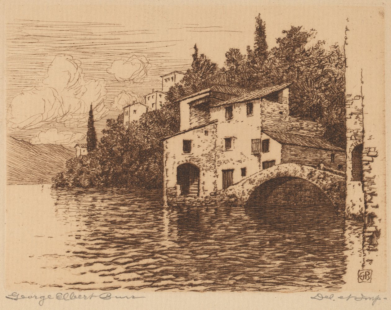 Nad jeziorem Como autorstwa George Elbert Burr