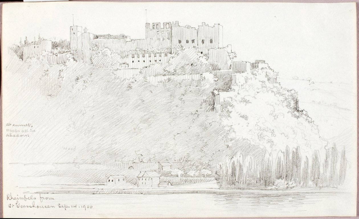 Rheinfels z St. Goarshausen autorstwa George Elbert Burr