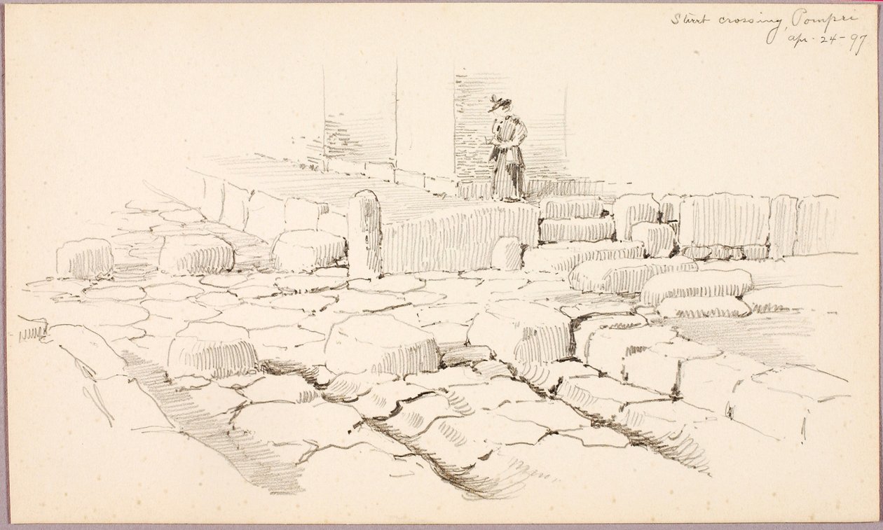 Skrzyżowanie ulic, Pompeje autorstwa George Elbert Burr