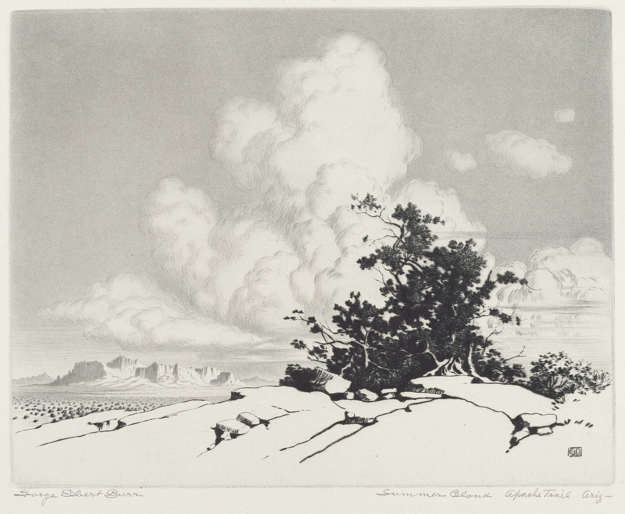 Letnia Chmura, Szlak Apaczów, Arizona autorstwa George Elbert Burr