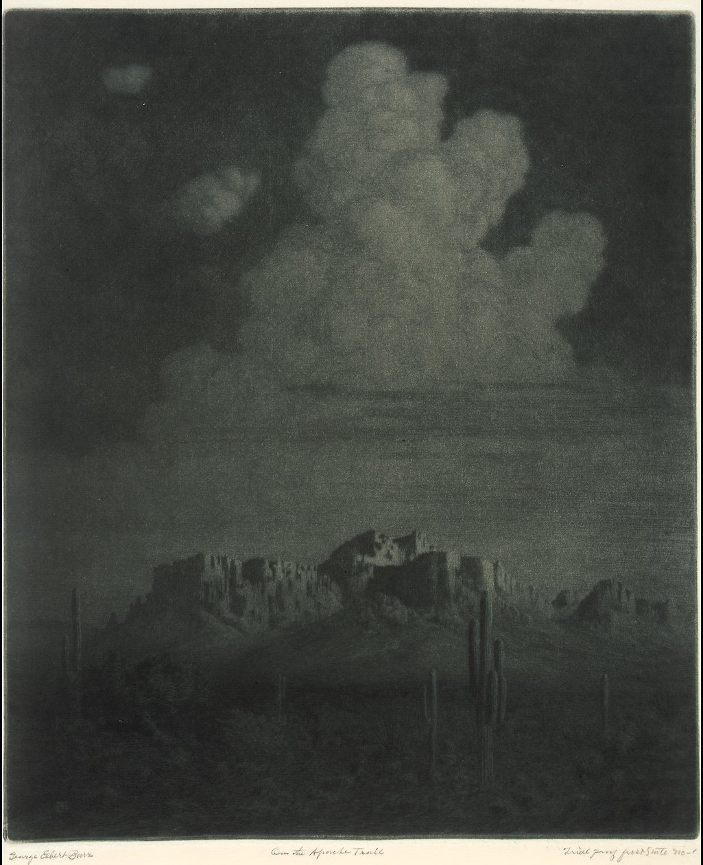 Góra Superstition, szlak Apache Trail, Arizona, po prawej [nr 2] autorstwa George Elbert Burr
