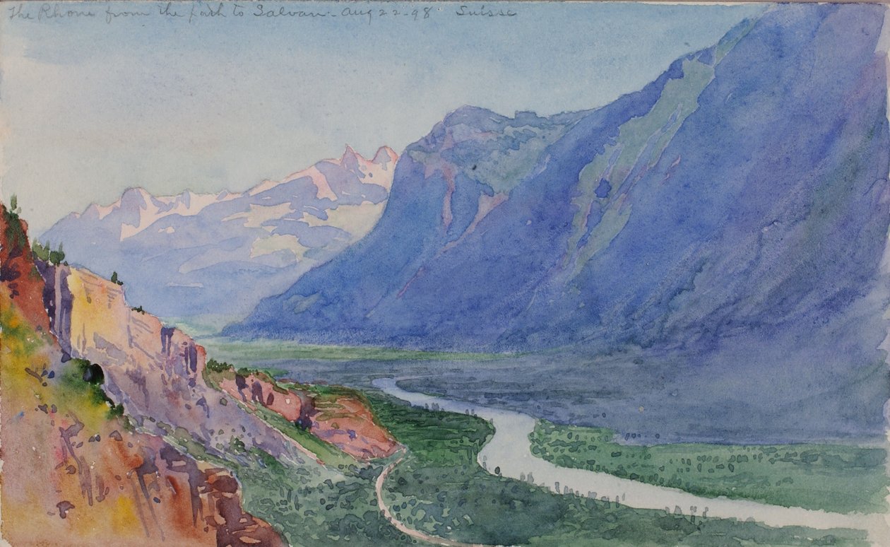Rodan od ścieżki do Salvari (Szwajcaria) autorstwa George Elbert Burr