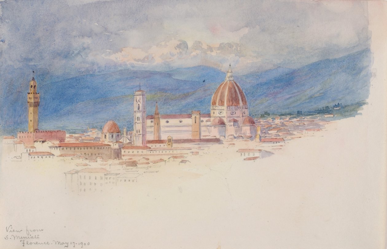 Widok z S. Miniato, Florencja autorstwa George Elbert Burr