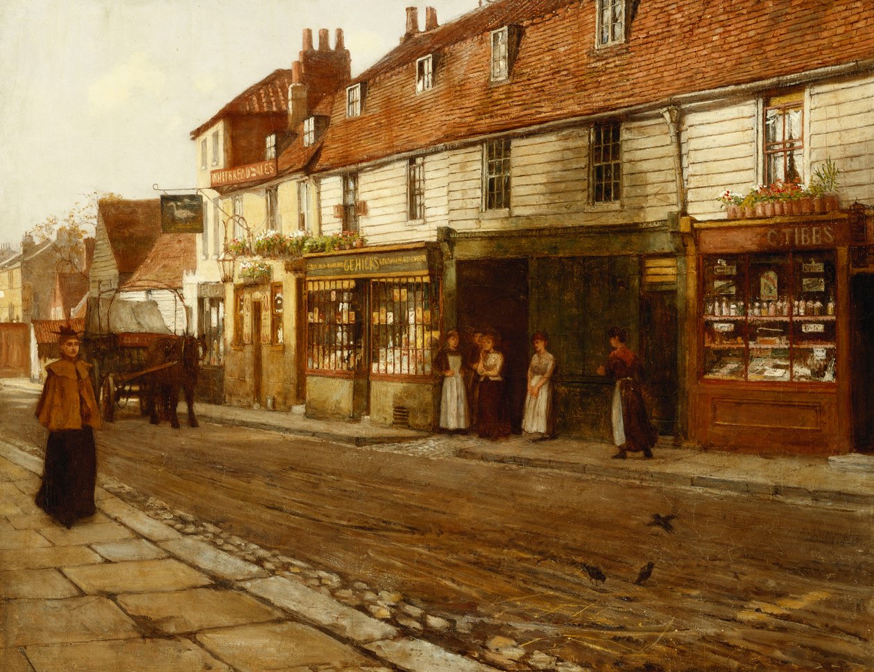 Eltham High Street - 1892, autorstwa George Elgar Hicks