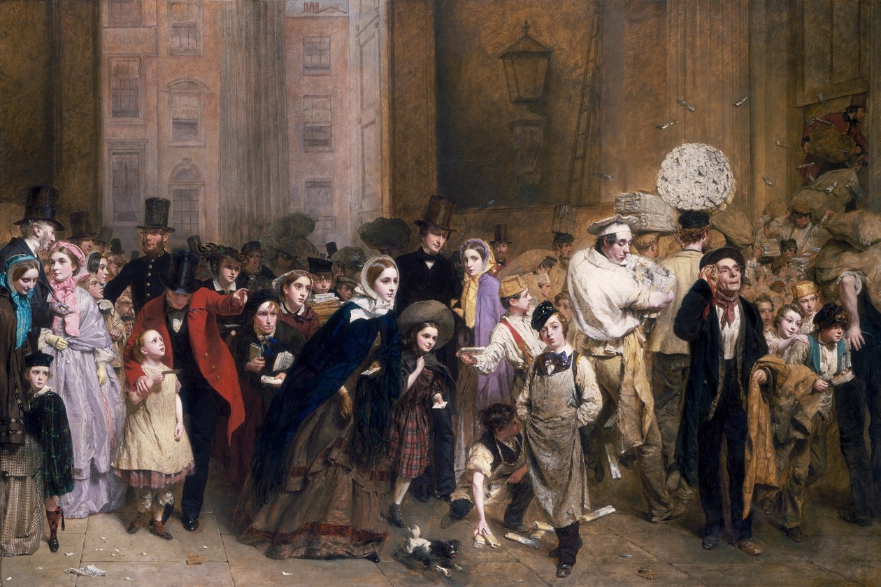 – Główny Urząd Pocztowy. Jedna minuta do szóstej”, 1860. autorstwa George Elgar Hicks