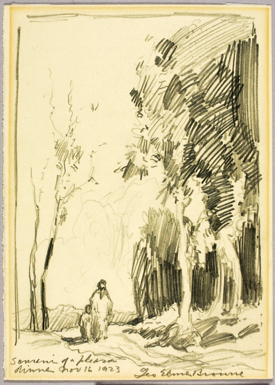 Pamiątka z przyjemnej kolacji autorstwa George Elmer Browne