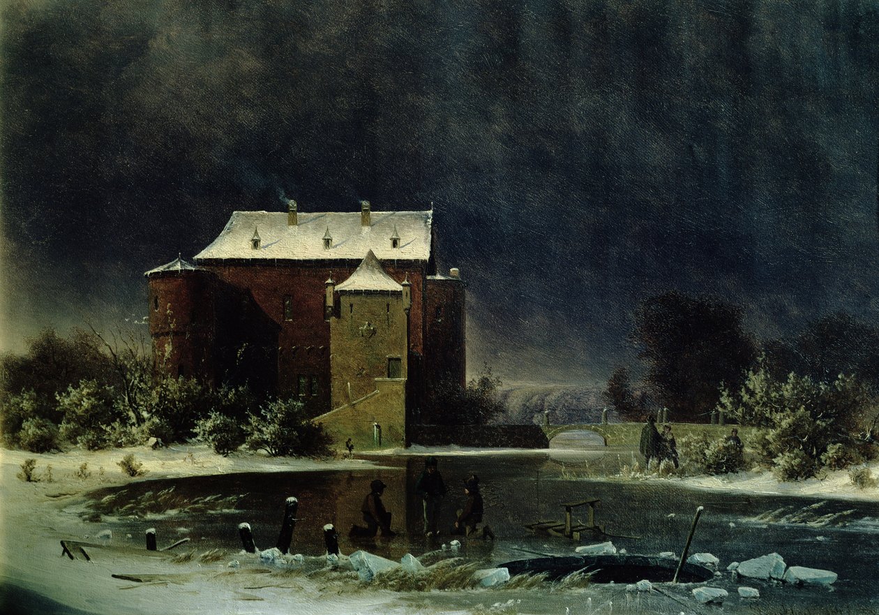Haunted House in the Snow, 1848 (nafta)polis autorstwa George Emil Libert
