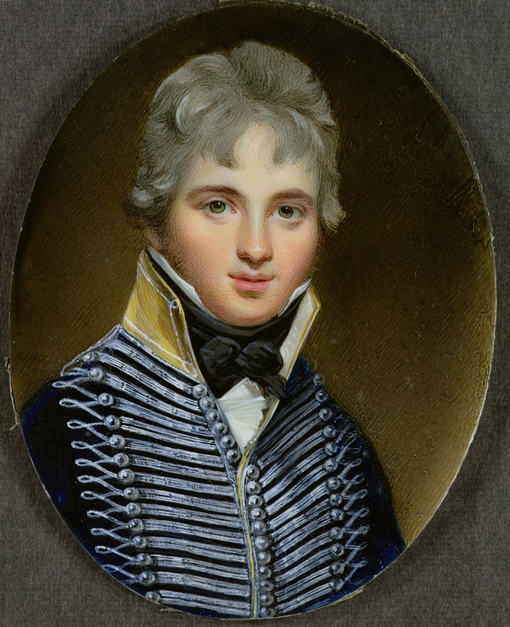 Miniatura Williama Howe de Lancey (zm. 1815), Cornet w 17. Light Dragons i był adiutantem w Wellington, 1807 autorstwa George Engleheart