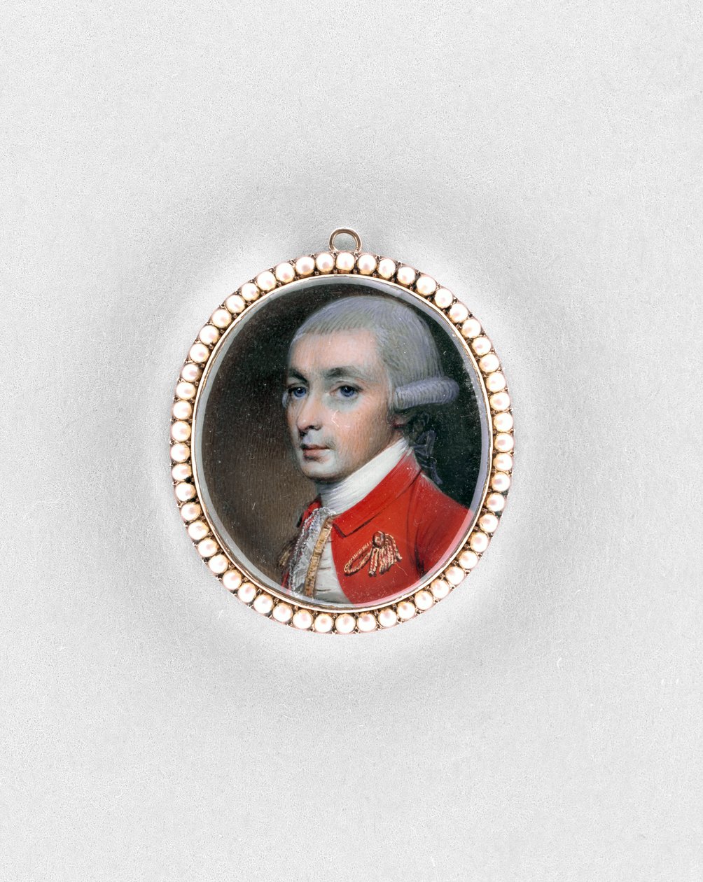 Portret mężczyzny, ok. 1775 (akwarela na kości słoniowej) autorstwa George Engleheart