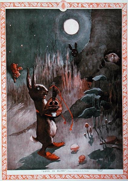 „Love is Blind”, ilustracja z magazynu „The Sphere” po oryginalnym rysunku autorstwa George Ernest (after) Studdy