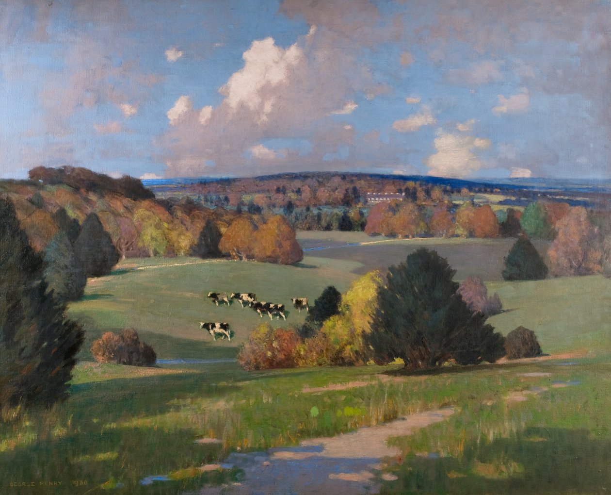Sussex Krajobraz z bydłem autorstwa George F. Henry