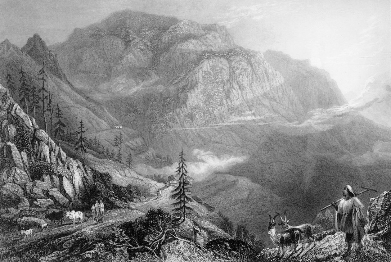 „Mohuna, niedaleko Deobun”, 1838. autorstwa George Francis White