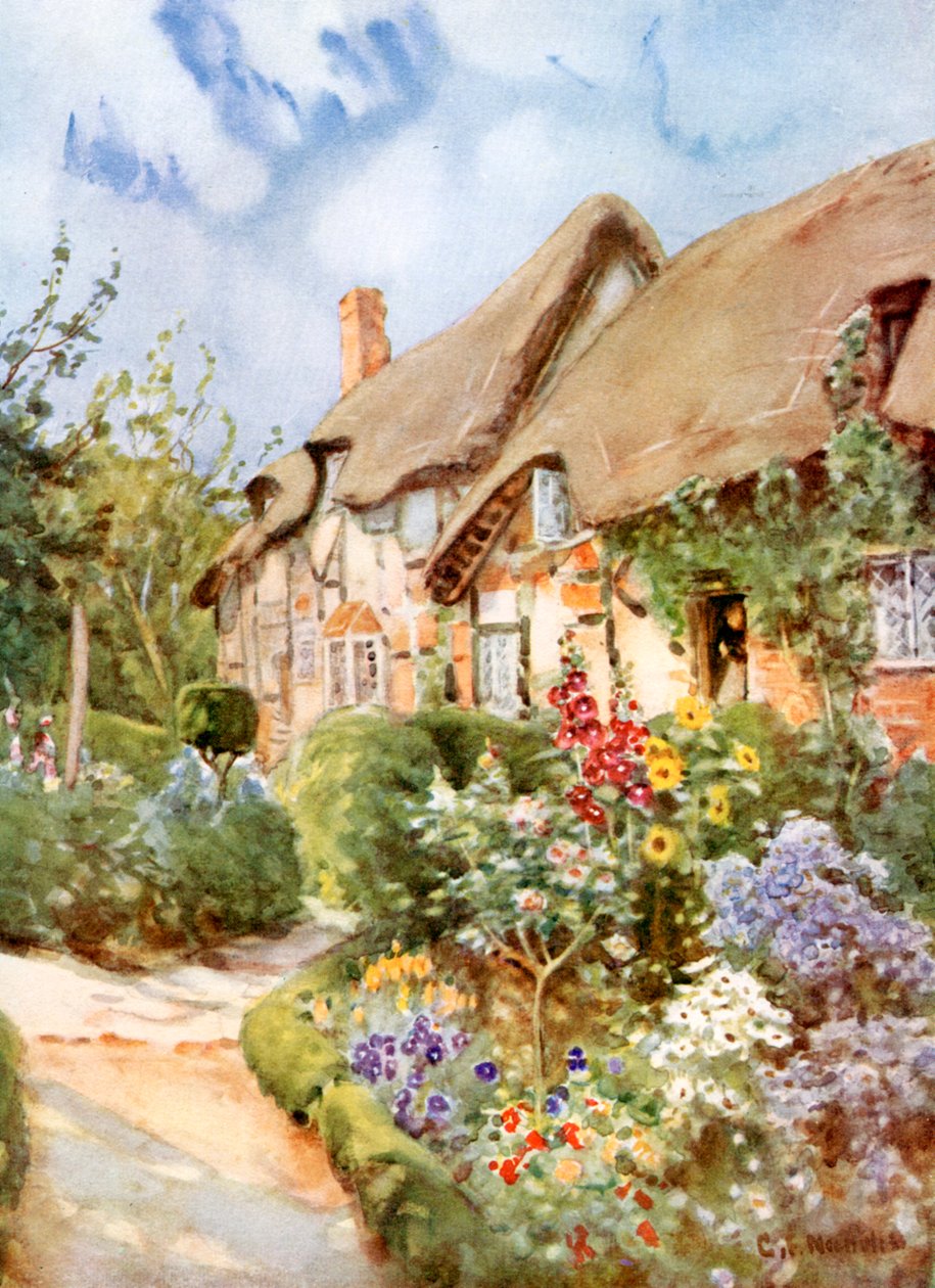 Domek Anne Hathaways, Shottery, Warwickshire, 1924-1926. autorstwa George Franck Nicholls