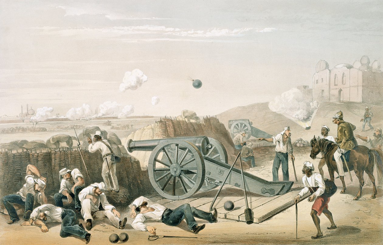 1781c8.Pl.15 Ciężki dzień w bateriach, z „Kampania w Indiach” autorstwa George Francklin (after) Atkinson