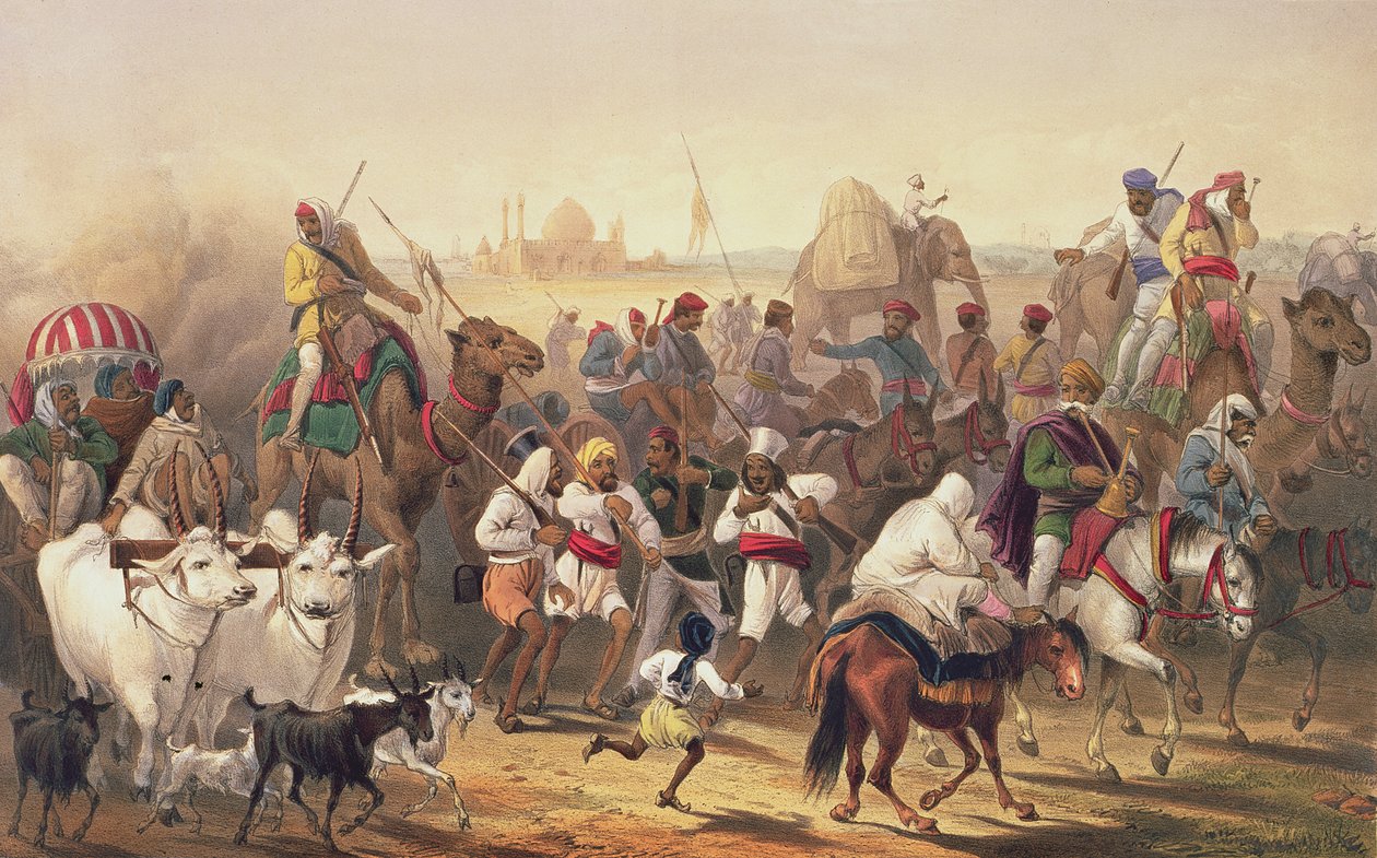 1781.c8 Pl.20 Oddziały rodzimych aliantów, z „Kampania w Indiach” autorstwa George Francklin (after) Atkinson