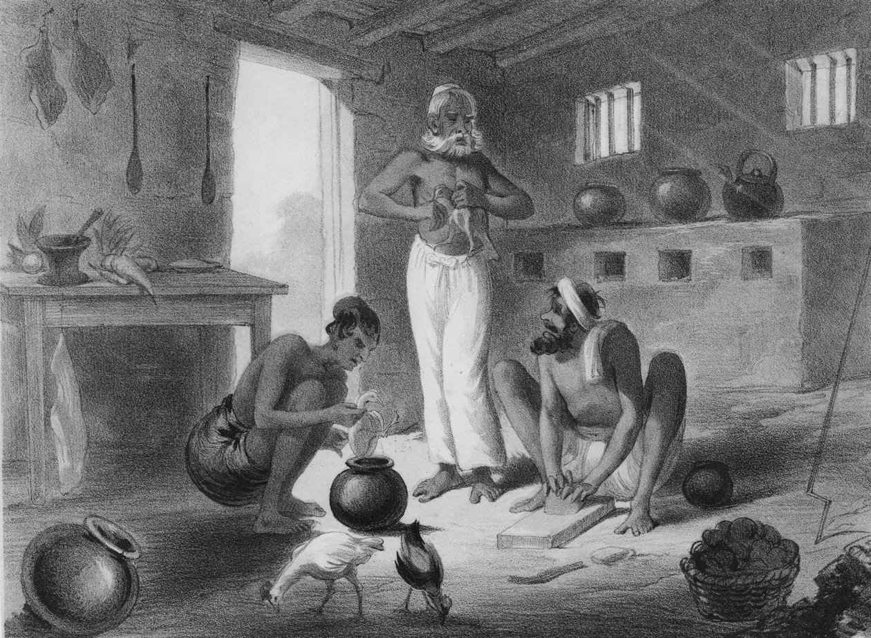 Nasz pokój kucharza, ok. 1858 (litografia) autorstwa George Francklin (after) Atkinson