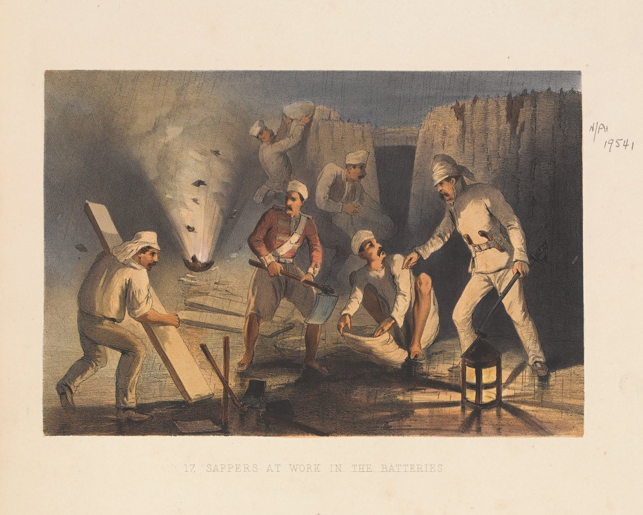 ?Saperzy przy pracy w bateriach?, 1857 r. autorstwa George Francklin Atkinson