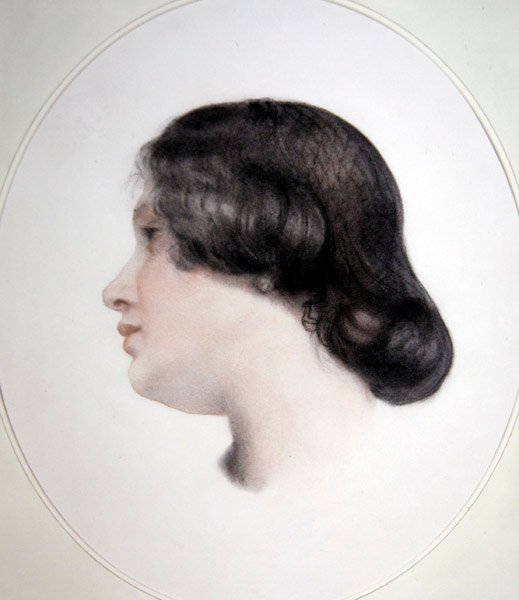 Portret pani Thoby Prinsep, ok. 1835 (kolorowe kredy na papierze) autorstwa George Frederic Watts