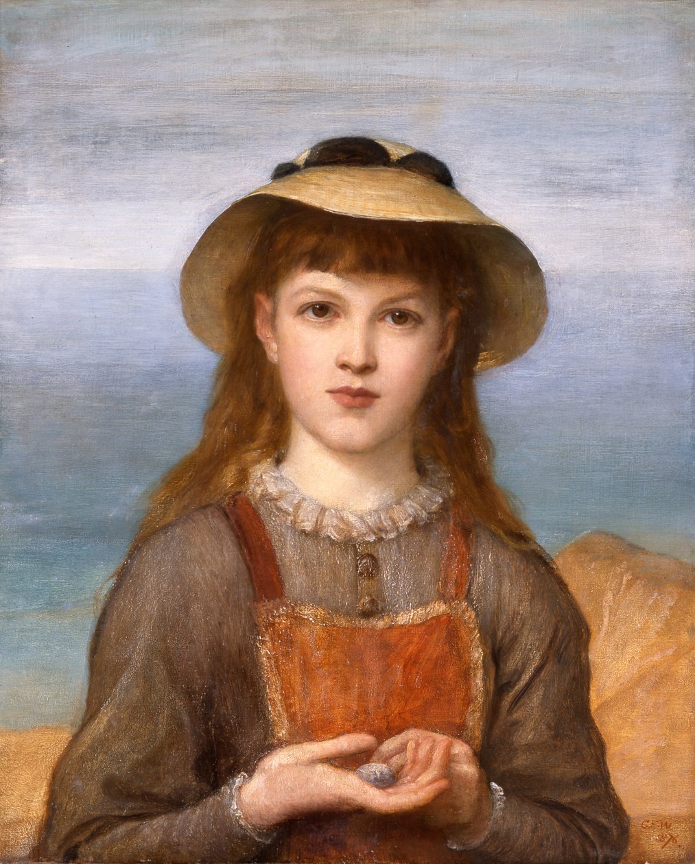 Badanie: Głowa dziewczyny autorstwa George Frederic Watts
